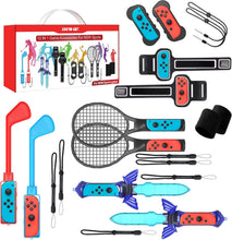Load image into Gallery viewer, 12 in 1 Switch Sports Accessories Bundle - 2025 Family Party Pack Game Accessories Set Kit for Nintendo Switch &amp; OLED Sports Games
