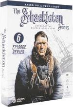Load image into Gallery viewer, The Shackleton Series, Interactive Puzzle Adventure, replayable, ages 10+, 1-4 players, 1-2 hours per Episode, 6 Episodes inside, 9+ hours of play, Complete Series.
