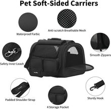 Load image into Gallery viewer, FUKUMARU Cat / Dog Carrier 4 Mesh Windows Small Dog Carrier 4 Storage Pockets
