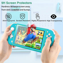 Load image into Gallery viewer, TIKOdirect Carrying Case for Switch lite, Shockproof Portable Travel Bag with Glitter Galaxy case, Screen Protectors and Cute Leaf Thumb Grips Caps, Leaf Green

