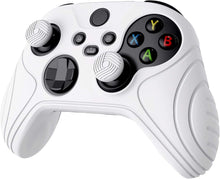 Load image into Gallery viewer, eXtremeRate PlayVital Samurai Edition White Anti-slip Controller Grip Silicone Skin, Ergonomic Soft Rubber Protective Case Cover for Xbox Series S/X Controller Model 1914 with White Thumb Stick Caps
