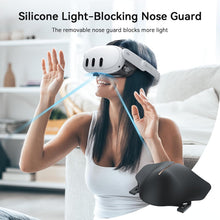 Load image into Gallery viewer, AMVR FC4 Upgraded Face Cover Pad Facial Interface Compatible with Meta/Oculus Quest 3 Accessories, with Knob Adjustable, with PU Face Cushion and Breathable Ice Silk Cotton(Better for Halo Head Strap)
