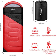 Load image into Gallery viewer, Pystuvo Sleeping Bag for Adults,4 Season Sleeping Bag Lightweight Waterproof Indoor &amp; Outdoor
