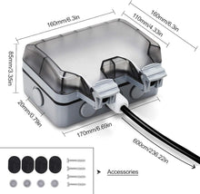 Load image into Gallery viewer, Outdoor Sockets Weatherproof with 6M/20FT Extension Cable, 2 Gang Extension Lead
