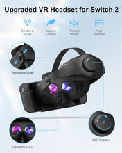 Load image into Gallery viewer, Upgraded VR Headset Compatible with Nintendo Switch 2 (2025), Switch 2 Virtual Reality VR Glasses with Adjustable HD Lenses and Comfortable Head Strap, Virtual Boy 3D Goggles for Switch 2 Accessories
