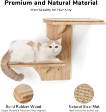 Load image into Gallery viewer, FUKUMARU Cat Wall Shelves, 2 Platform Cats Wall Furniture  Tree Shape Wall-Mount
