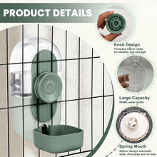 Load image into Gallery viewer, 1L Rabbit Food Dispenser - Small Animals Pet Feeder and Waterer Set - Hanging Automatic Food and Water Bowl for Cage - Feeding Station for Small Dog, Cat, Kitten, Bunny, Guinea Pig, Ferret
