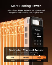 Load image into Gallery viewer, Pro Breeze OmniWarm 2500W Oil Filled Radiator with 11 Fins Digital Screen
