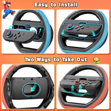 Load image into Gallery viewer, Deruitu 2 Packs Steering Wheels Compatible with Nintendo Switch 2 Controller, Switch 2 Racing Wheels Controller Accessories for Mario Kart World
