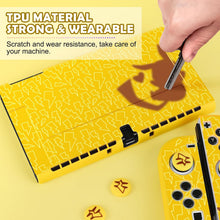 Load image into Gallery viewer, DLseego Protective Case for Switch OLED,Slim Soft Dockable Protective Shell Scratch Resistant TPU Protector Cover with 2 JoyCon Cover and 4 Joystick Grip Caps-Yellow OLED
