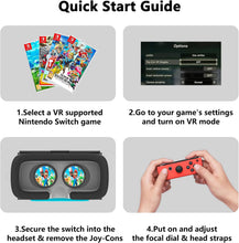 Load image into Gallery viewer, RREAKA Switch VR Headset designed for Nintendo Switch VR Headset &amp; Switch oled console with adjustable Lens for a virtual reality gaming experience and for Labo VR 3D Goggles Head Strap
