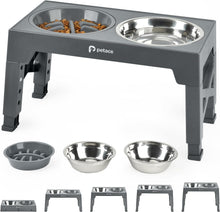 Load image into Gallery viewer, Elevated Dog Bowls for Large Dogs, Raised Dog Bowl Stand with Slow Feeder Bowl
