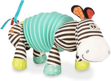 Load image into Gallery viewer, B. toys – B. Snugglies Squeezy Zeeby – Musical Accordion Zebra Plush – Sensory
