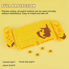 Load image into Gallery viewer, DLseego Protective Case for Switch OLED,Slim Soft Dockable Protective Shell Scratch Resistant TPU Protector Cover with 2 JoyCon Cover and 4 Joystick Grip Caps-Yellow OLED
