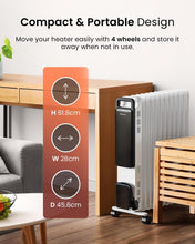 Load image into Gallery viewer, Pro Breeze OmniWarm 2500W Oil Filled Radiator with 11 Fins Digital Screen
