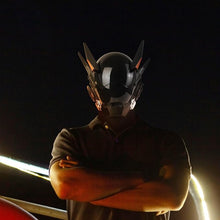 Load image into Gallery viewer, Marikito Punk Sci-Fi Mask for Men, Futuristic Wing Helmet, Adjustable Cool Cosplay Mask for Halloween, Punk Costume &amp; Futuristic Parties

