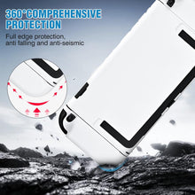Load image into Gallery viewer, DLseego Protective Cover for Switch 2 Console,Anti Scratch Sturdy Dockable Protector Case with 2 Handle Shell and 6PCS Thumb Grips,White
