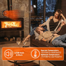Load image into Gallery viewer, Wood Stove Fan Compatible for Buddy Heater, Heat Powered Fireplace Fan with Bracket Compatible for Mr Heater Propane Log Burner Wood Burning Stove Accessory for Camping Outdoor Indoor Use (Black)
