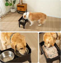 Load image into Gallery viewer, FOREYY 4-in-1 Adjustable Elevated Dog Bowls with Slow Feeder, 4 Height Non Slip
