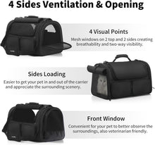 Load image into Gallery viewer, FUKUMARU Cat / Dog Carrier 4 Mesh Windows Small Dog Carrier 4 Storage Pockets
