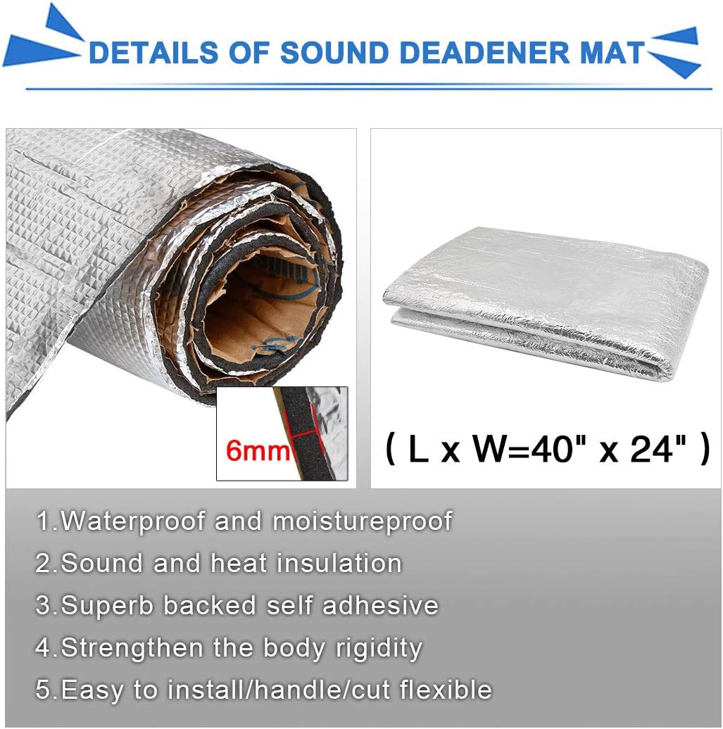 HEAT SOUND INSULATION HEAT MAT Car  Silencer Sound Heat Insulation Mat 38 X 23''