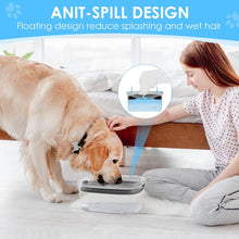 Load image into Gallery viewer, Heouvo 3L Dog Water Bowl No Spill, 101oz Large Spill Proof Dog Bowl Reduce Refill, Anti Splash No Mess Dispenser Dripless Slow Drinking Water Bowl for Sloppy Messy Drinkers (Gray)
