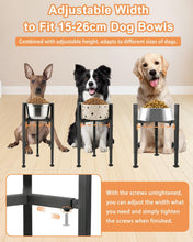 Load image into Gallery viewer, Single Dog Bowl Stand, Adjustable Height Metal Feeding Rack STAND ONLY
