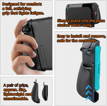 Load image into Gallery viewer, IFYOO NexGrip Ergonomic Grip Set for Nintendo Switch 2 Joycons, Grip Case Compatible with Joy Con 2 Controller, Compatible with Switch 2 Joycon, Switch 2 Accessories - Black
