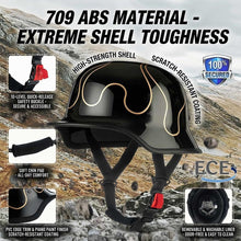 Load image into Gallery viewer, German Retro Motorcycle Half Helmet, ECE 22.06 Certified ABS Shell, Quick-Release Buckle, Unisex for Cruiser Commuting,M-2XL (57-64cm)
