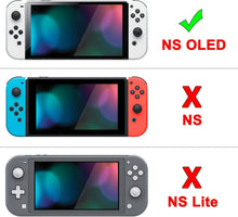 Load image into Gallery viewer, PlayVital AlterGrips Glossy Protective Slim Case for Nintendo Switch OLED, Ergonomic Grip Cover for Joycon, Dockable Hard Shell for Switch OLED w/Thumb Grip Caps &amp; Button Caps - Chameleon Purple Blue
