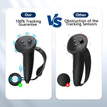 Load image into Gallery viewer, AMVR Extended Controller Grips Cover Compatible with Meta/Oculus Quest 3S/Quest 3 Accessories, with Battery Opening Cover and Knuckle Straps Protector, Suitable for Large Hands

