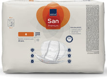 Load image into Gallery viewer, ABENA San Premium Mens &amp; Womens Incontinence Pads, Breathable &amp; Comfortable, Fast Absorption, Discreet &amp; Effective Shaped - Premium 8, 2500ml Absorbency, 22PK
