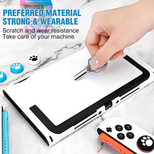 Load image into Gallery viewer, DLseego Protective Cover for Switch 2 Console,Anti Scratch Sturdy Dockable Protector Case with 2 Handle Shell and 6PCS Thumb Grips,White
