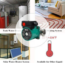Load image into Gallery viewer, BACOENG Cast Iron Central Heating Pump Hot Water Circulator Pump, 1-1/2&quot; 220V BSP Boiler Radiator Circulation Pump for Solar Heater Circulator, RS25-6
