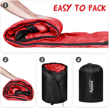 Load image into Gallery viewer, Pystuvo Sleeping Bag for Adults,4 Season Sleeping Bag Lightweight Waterproof Indoor &amp; Outdoor
