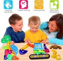 Load image into Gallery viewer, HUADADA Toddler Toys Puzzles for 2 3 4 Year Olds Kids Dinosaur Jigsaw Animals Number Shape Puzzle Gifts for Children Toddler Puzzles Boy Girls Learning Educational Toys(4 Pack)
