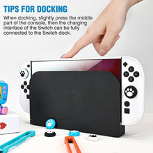 Load image into Gallery viewer, DLseego Protective Cover for Switch 2 Console,Anti Scratch Sturdy Dockable Protector Case with 2 Handle Shell and 6PCS Thumb Grips,White
