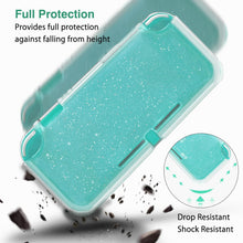 Load image into Gallery viewer, TIKOdirect Carrying Case for Switch lite, Shockproof Portable Travel Bag with Glitter Galaxy case, Screen Protectors and Cute Leaf Thumb Grips Caps, Leaf Green
