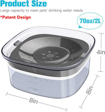 Load image into Gallery viewer, UPSKY Dog Water Bowl Slow Water Feeder 70oz No Spill Dog Bowl Transparent Pet Water Dispenser 2L Visible Water Level Slow Drinking Bowl for Small Medium Large Dogs and Cats
