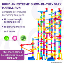 Load image into Gallery viewer, Marble Genius Marble Glow Run Race Track Set Glow in The Dark (300 pcs)
