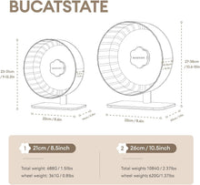 Load image into Gallery viewer, Bucatstate Hamster Wheel Super-Silent 21cm with Adjustable Base Dual-Bearing Exercise Wheel Quiet Spinning Running Wheel for Dwarf Syrian Hamster Gerbils and Other Small Animals
