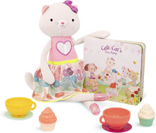 Load image into Gallery viewer, B. Toys - Plush Cat Doll with Board Book &amp; Tea Party Set - Cups &amp; Play Food
