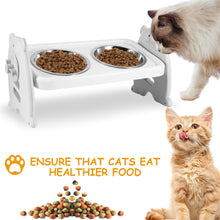 Load image into Gallery viewer, Dog Bowls with Stand Raised Dog/Cat Bowl 3 Height Adjustable with 2 Bowls Grey
