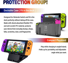 Load image into Gallery viewer, Deruitu Switch Accessories Bundle Compatible with Nintendo Switch, Kit with Carrying Case, Screen Protector, Compact Playstand, Game Case, Joystick Cap, Charging Dock,Steering Wheel (HW-1)
