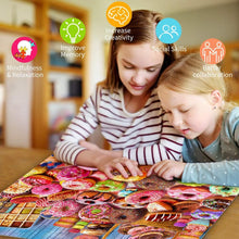 Load image into Gallery viewer, HUADADA Jigsaw Puzzles for Adults 1000 Pieces, Donuts Interlock Perfectly Letter
