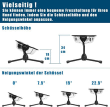 Load image into Gallery viewer, Elevated Dog Bowl with Adjustable Metal Stand 8.5''x2.9'' Dogs Between 30-70lbs
