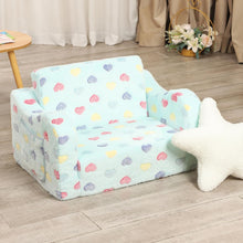 Load image into Gallery viewer, BestRoyal Seating Toddler Couch, 2-in-1 Convertible Toddler Chair to Sofa
