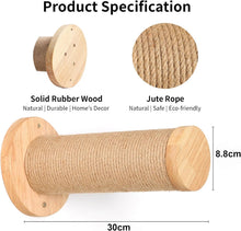 Load image into Gallery viewer, FUKUMARU Cat Wall Furniture Cat Climbing Step 30cm Wall Mounted Jute Scratch posts
