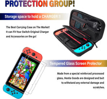 Load image into Gallery viewer, Deruitu Switch Accessories Bundle Compatible with Nintendo Switch, Kit with Carrying Case, Screen Protector, Compact Playstand, Game Case, Joystick Cap, Charging Dock,Steering Wheel (HW-1)
