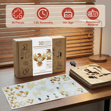 Load image into Gallery viewer, 3D Wooden Puzzles for Adults, Mechanical Phoenix Wall Clock Kit, Wooden Model Kits to Build, DIY Puzzle Gift, Home Decor Creative Gifts for Men and Women, Pendulum Wood Craft
